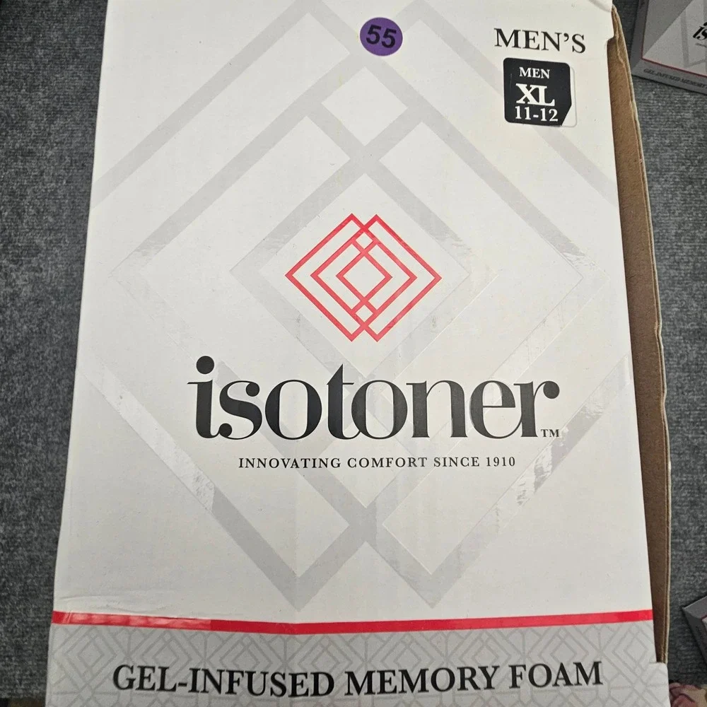 Isotoner Slipper Clogs Men‎ Gel-Infused Memory Foam Indoor Outdoor Gray XL 11-12